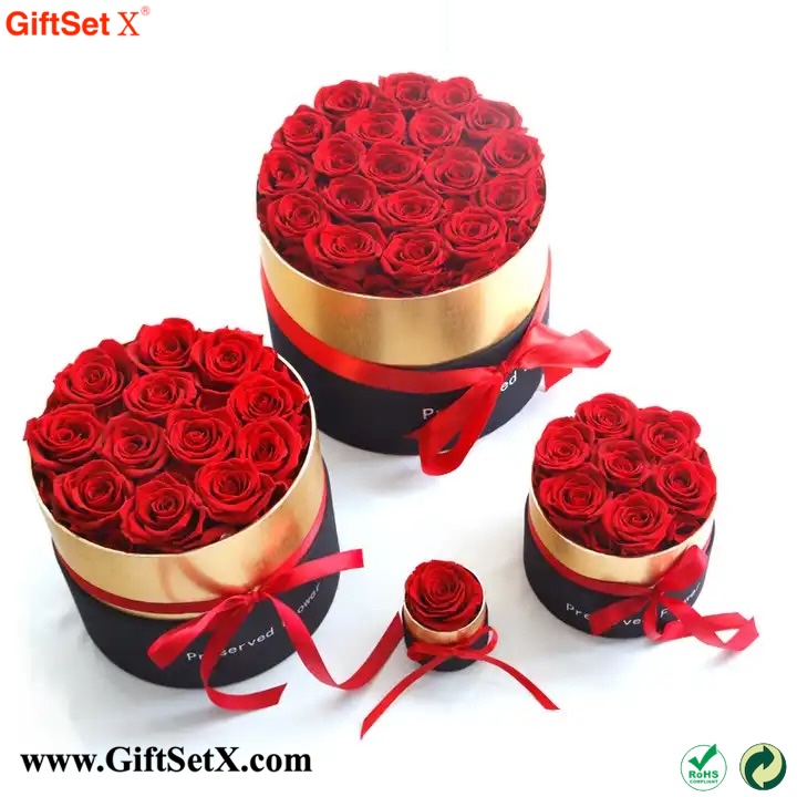 Set de regalo de flores de rosas preservadas de San Valentín